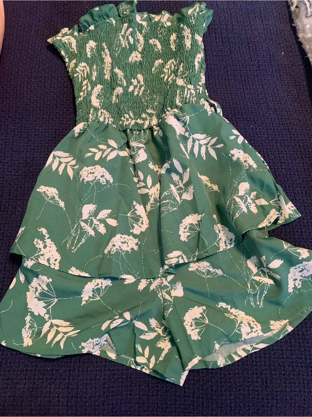 Runched top strapless floral sundress never worn
